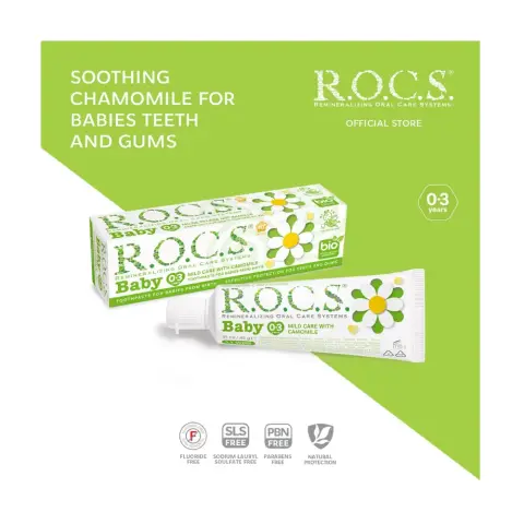 Rocs Baby Mild Care Chamomile 0-3 Toothpaste 35Ml thumbnail 2