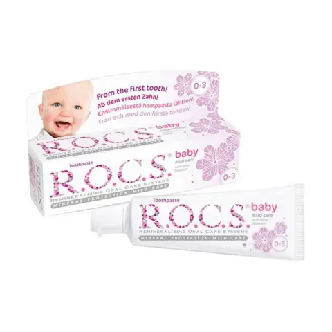 Rocs Baby Mild Care Lime-Blossom 0-3 Toothpaste 35Ml thumbnail 1