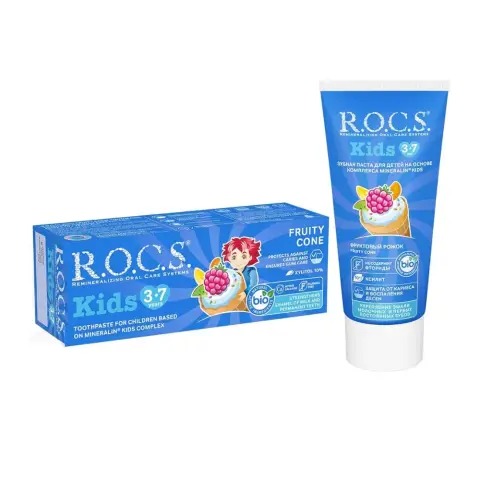 Rocs Kids Fruity Cone 3-7 Years Toothpaste 35Ml thumbnail 1