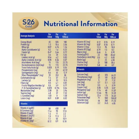 S-26 Gold Stage 1 Infant Starter Milk Formula 400g thumbnail 3