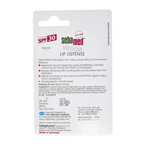 Sebamed Lip Defense Stick 4g thumbnail 3