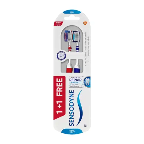 Sensodyne Stm-276P1-0 Tooth Brush Repair & Protect Soft 1+1Free thumbnail 1