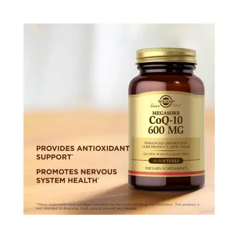 Solgar Megasorb CoQ-10 600mg Capsules – 30 Capsules thumbnail 3