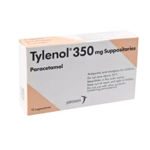 Tylenol 350mg Suppositories 10s thumbnail 1