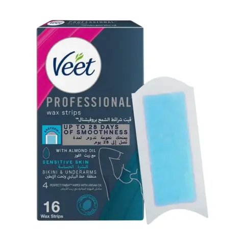 Veet Ra156 Bikini & Underarm Wax Strips 16S thumbnail 1