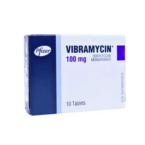 Vibramycin 100mg Capsules 10s thumbnail 1