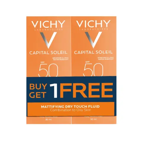Vichy Capital Soleil Dry Touch Sunscreen SPF50 (50mL) - 1 + 1 FREE thumbnail 1