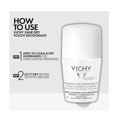 Vichy Deo Full White Soothing 48H Whitening Roll-On for Sensitive Skin 50ml thumbnail 3