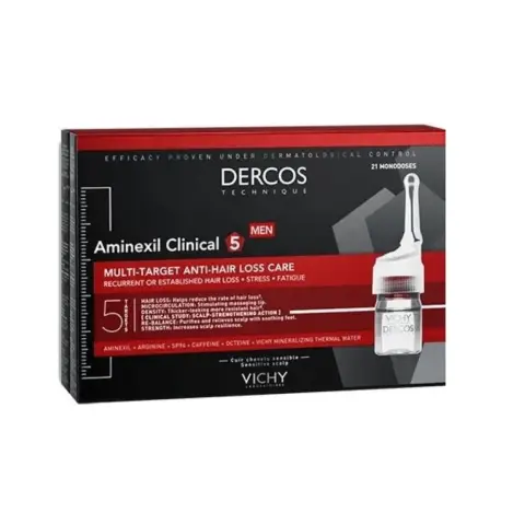 Vichy Dercos Aminexil Clinical 5 Ampoules Men 21S thumbnail 1