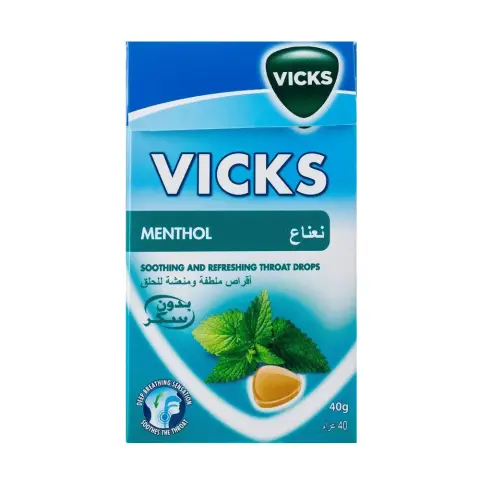 Vicks Menthol Throat Drops 40g thumbnail 1