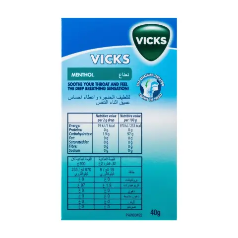 Vicks Menthol Throat Drops 40g thumbnail 2