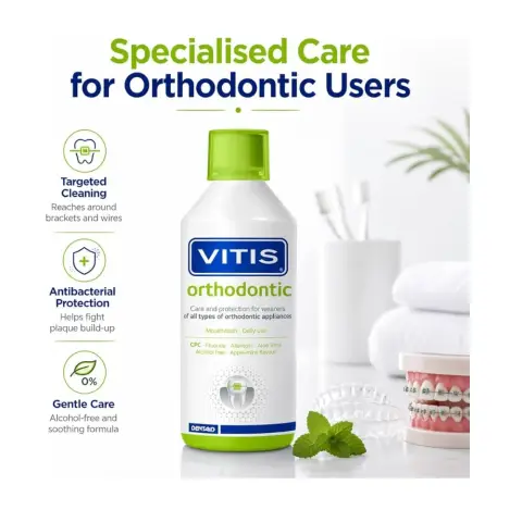 Vitis 56046 Ortho Mouth Wash 500Ml thumbnail 2