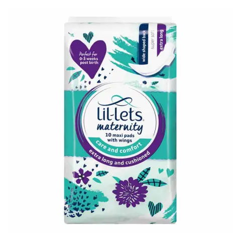 Lil-Lets Maternity Maxi Sanitary Pads with Wings 10s