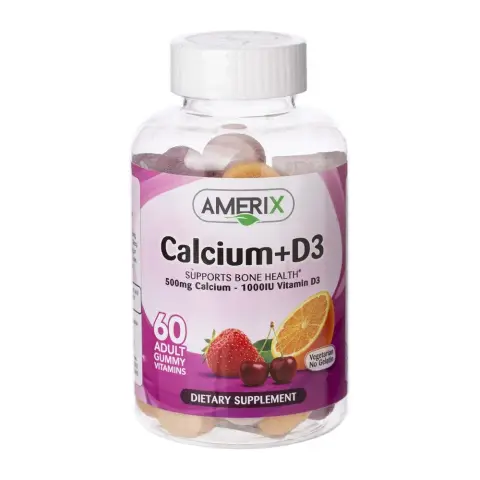 Amerix Calcium+Vitamin D3 Gummy 60 Gummies thumbnail 1