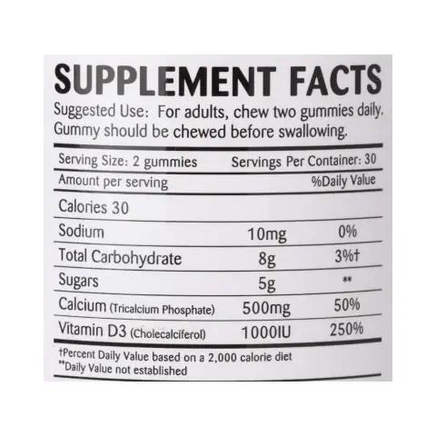 Amerix Calcium+Vitamin D3 Gummy 60 Gummies thumbnail 3