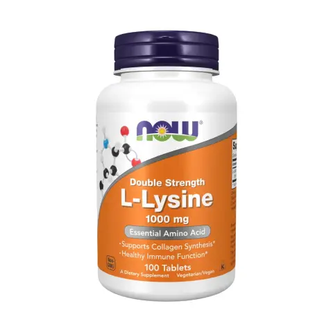 Now L-Lysine Double Strength Immune & Skin Support Tablets 1000mg 100s thumbnail 1