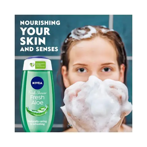 Nivea Fresh Aloe Shower Gel 250mL thumbnail 2