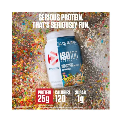 Dymatise Iso 100 Fruity Pebbles Whey Protein Powder 5Lb thumbnail 2
