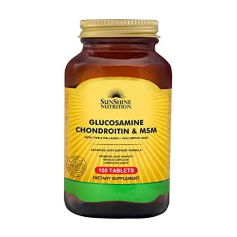 Sunshine Nutrition Glucosamine Chondroitin & Msm Tablet 100S thumbnail 1