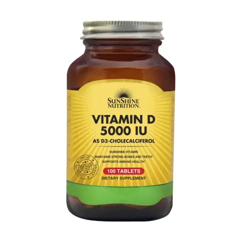 Sunshine Nutrition Vitamin D 5000Iu 100S thumbnail 1