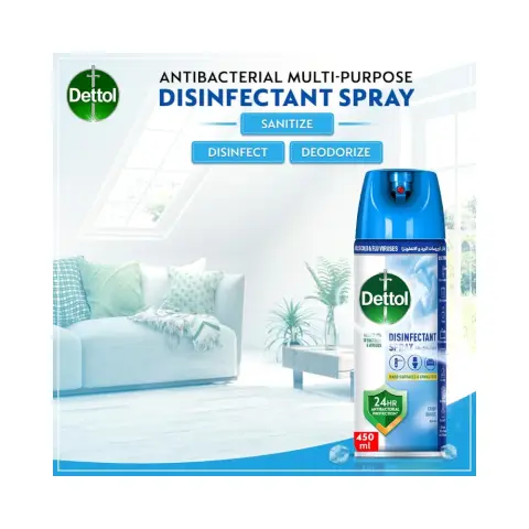 Dettol Disinfectant Crisp Breeze Spray 450mL thumbnail 2