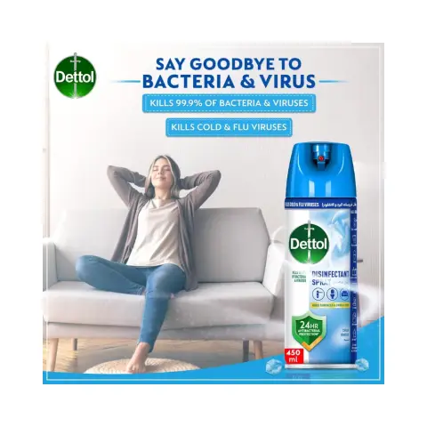 Dettol Disinfectant Crisp Breeze Spray 450mL thumbnail 3