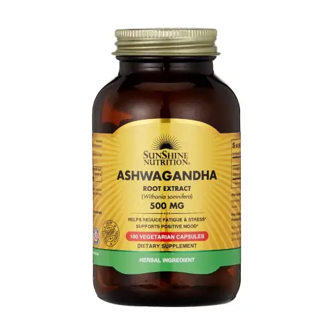 Sunshine Nutrition Ashwagandha 500Mg 100S thumbnail 1