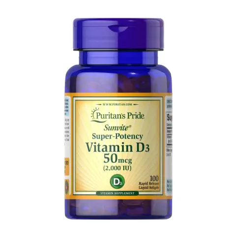 Puritans Pride Vitamin D3 2000Iu Softgel 100S thumbnail 1