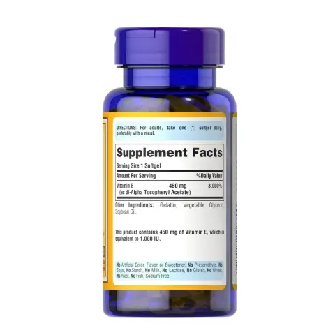Puritans Pride Vitamin E 450Mg Capsules 50S thumbnail 2