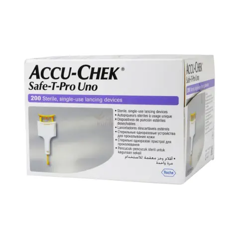 Accu-Chek Safe-T-Pro Uno Lancing Devices 200 Pcs thumbnail 1