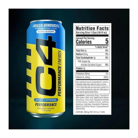 Cellucor C4 Energy Drink Frozen Bombsicle 473mL thumbnail 2