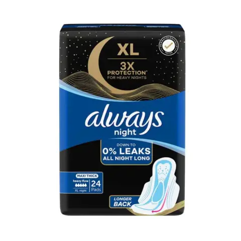 Always Cotton Thick Night Sanitary Pads 24s thumbnail 1