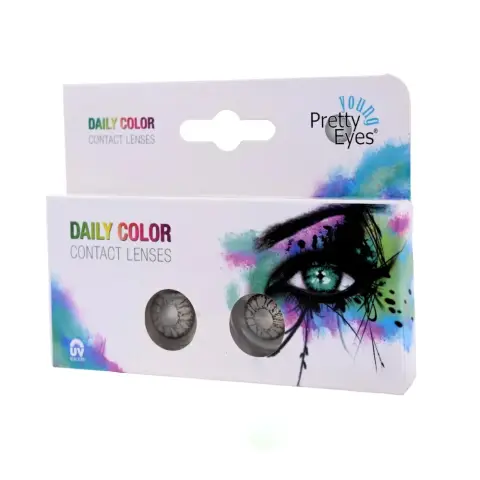 Pretty Eyes Daily Grey Contact Lenses thumbnail 1
