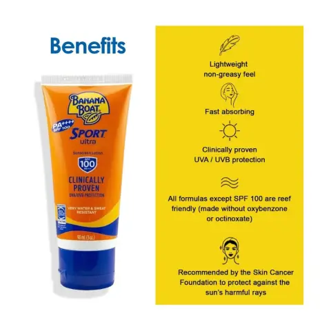 Banana Boat Ultra Sport Sun Lotion SPF100 90mL thumbnail 2