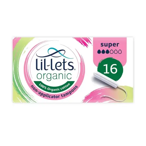 Lil-Lets Organic Non-Applicator Tampons Super 16S thumbnail 1