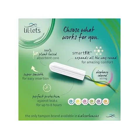 Lil-Lets Organic Non-Applicator Tampons Super 16S thumbnail 2