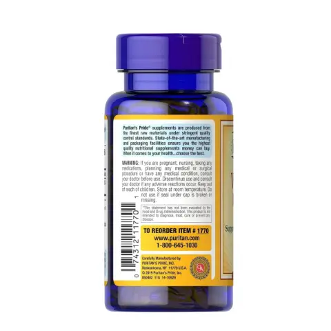 Puritans Pride Vit E 400Iu(180Mg) Softgel 100S thumbnail 3