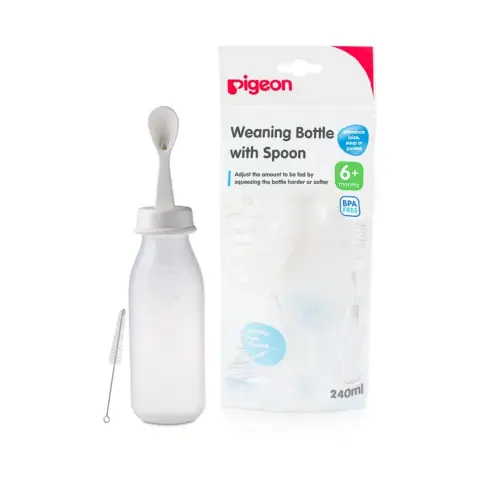 Pigeon Weaning Bottle with Spoon 240mL thumbnail 1