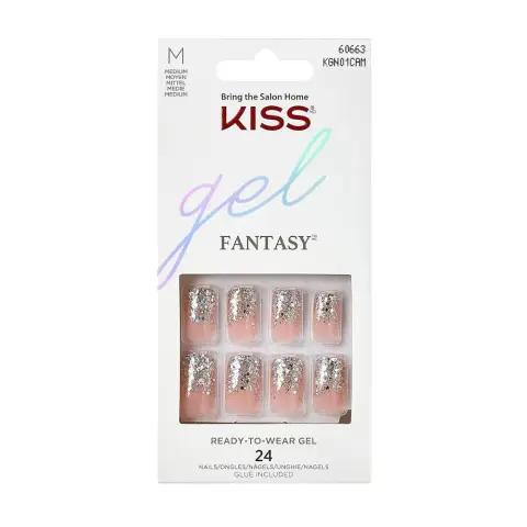 Kiss Gel Fantasy Nails Medium Length KGN01 thumbnail 1