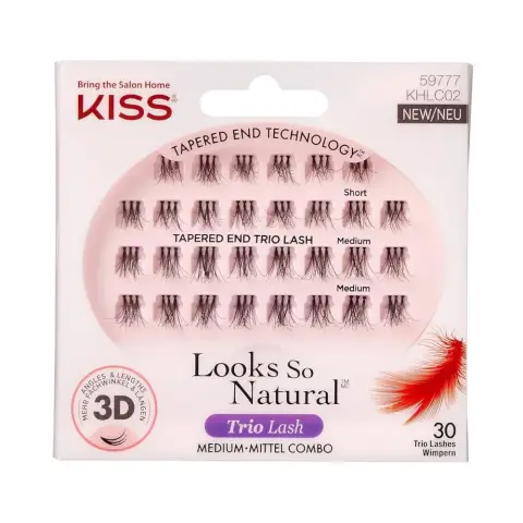 Kiss 7776 Tapered End Trio Lash Medium Combo Khlc02 thumbnail 1