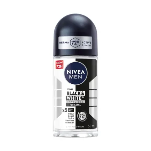 Nivea Deo Roll-On B&W Original 50mL thumbnail 1