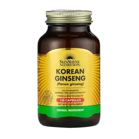 Sunshine Nutrition Korean Ginseng Capsules 100S thumbnail 1