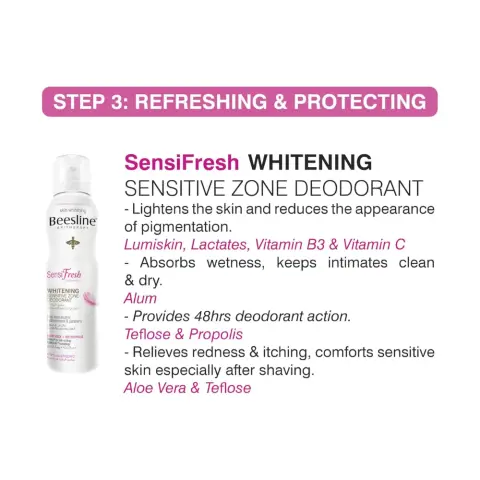 Beesline Whitening Sensifresh Deodorant Spray 150mL thumbnail 2