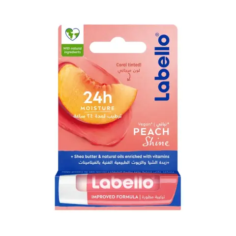 Labello Peach Shine Lip Balm 4g thumbnail 1