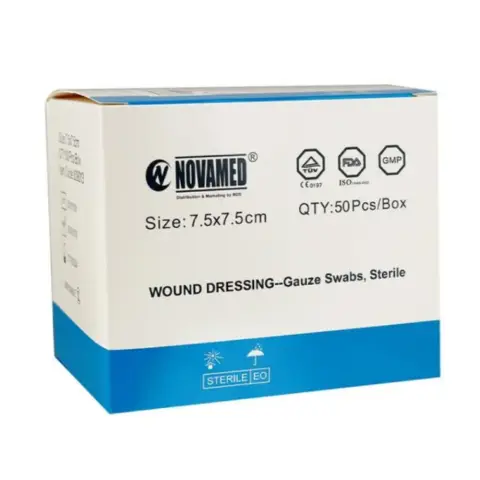 Novamed Gauze Swabs 7.5x7.5cm thumbnail 1