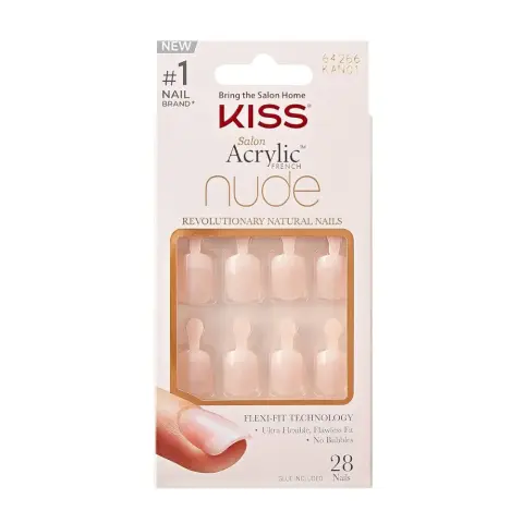 Kiss Salon Acrylic French Nails KAN01 Nude 28 Pieces thumbnail 1