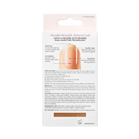 Kiss Salon Acrylic French Nails KAN01 Nude 28 Pieces thumbnail 4