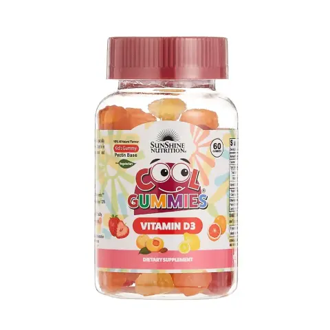 Sunshine Nutrition Vitamin D3 Cool Gummies For Kids, 60 Gummies thumbnail 1