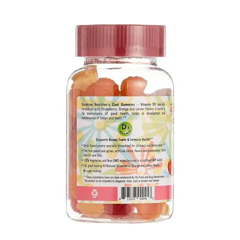 Sunshine Nutrition Vitamin D3 Cool Gummies For Kids, 60 Gummies thumbnail 3