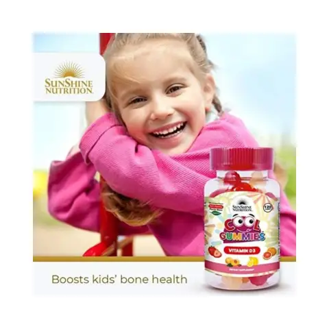 Sunshine Nutrition Vitamin D3 Cool Gummies For Kids 120 Gummies thumbnail 2